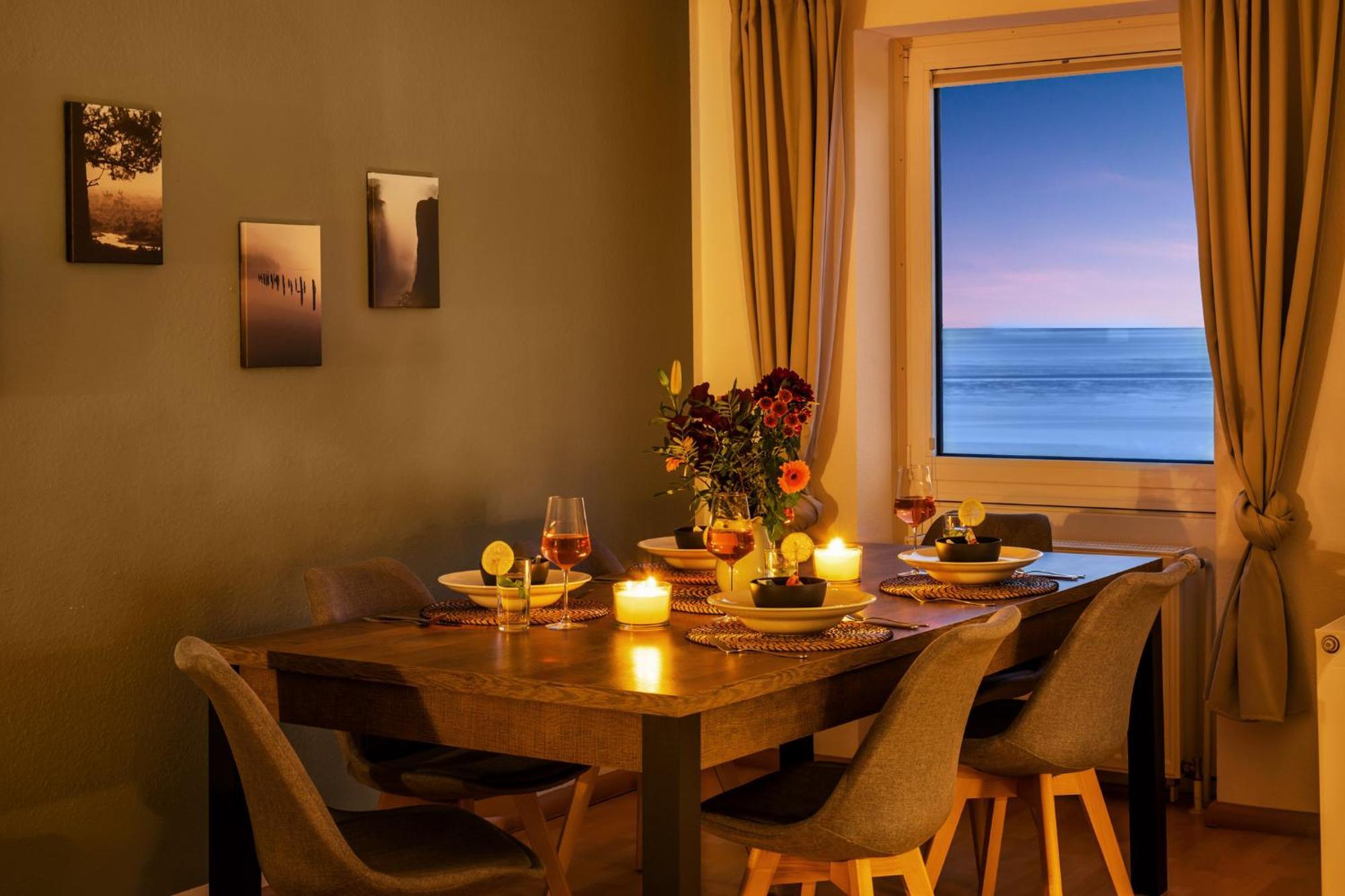 Strand-Apartment, Strandkorb, Meeresrauschen, Parkplatz Вильгельмсхафен Экстерьер фото